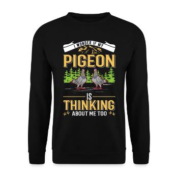 Pigeon Pigeon Fancier City Pigeon - Unisex Sweatshirt - black - Front - Alina (178cm) & Michal (187cm)