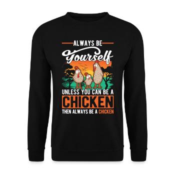 Poulet Élevage de poulet Éleveur de poulet - Sweat-shirt Unisexe - noir - Devant - Alina (178cm) & Michal (187cm)