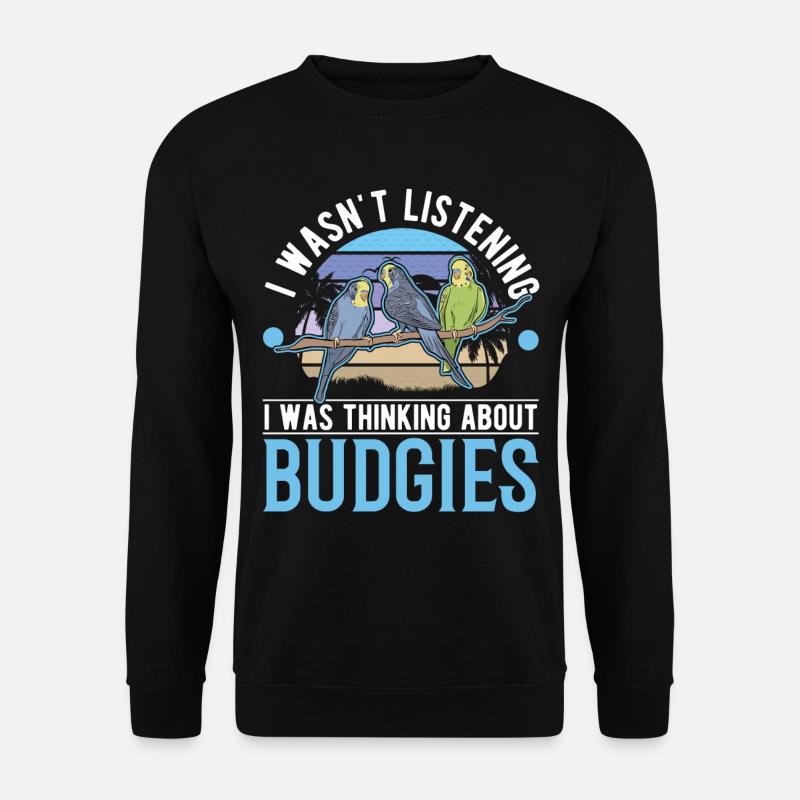 Budgerigar cockatiel Welli Perruche - Sweat-shirt Unisexe - noir