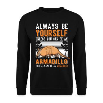 Armadillo Gift Armadillo - Unisex Sweatshirt - black - Front - Alina (178cm) & Michal (187cm)