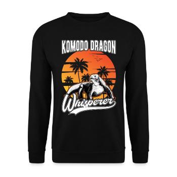 Komodowaran Flüsterer Komodo Dragon Whisperer - Unisex Pullover - Schwarz - Vorne - Alina (178cm) & Michal (187cm)
