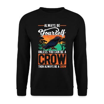 Crow Raven Raven Crow Keeping Crow Breeder - Unisex Sweatshirt - black - Front - Alina (178cm) & Michal (187cm)