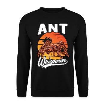 Fourmis Chuchoteur Fourmi Chuchoteur - Sweat-shirt Unisexe - noir - Devant - Alina (178cm) & Michal (187cm)