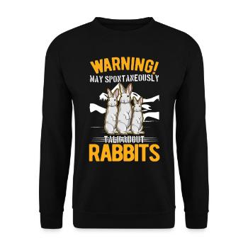 Rabbit Rabbit Rabbit Rabbit - Unisex Sweatshirt - black - Front - Alina (178cm) & Michal (187cm)