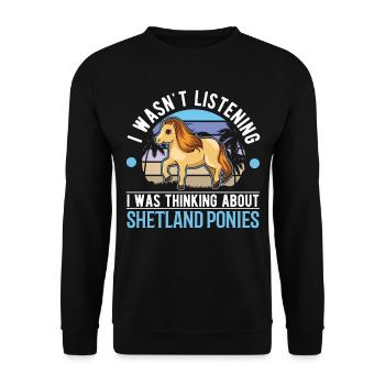 Shetland Pony Shetland Pony Shetty - Sweat-shirt Unisexe - noir - Devant - Alina (178cm) & Michal (187cm)