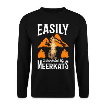 Suricate Cadeau Suricate Suricate - Sweat-shirt Unisexe - noir - Devant - Alina (178cm) & Michal (187cm)