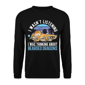 Dragon barbu disant dragon barbu - Sweat-shirt Unisexe - noir - Devant - Alina (178cm) & Michal (187cm)