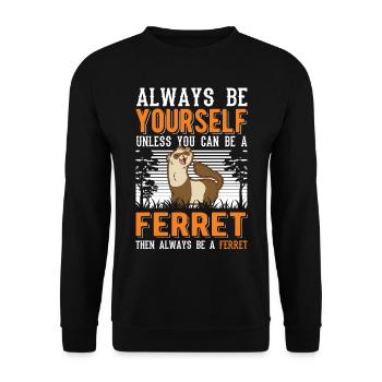 Ferret Lover Ferret Cadeau - Sweat-shirt Unisexe - noir - Devant - Alina (178cm) & Michal (187cm)