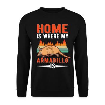 Armadillo Home Armadillo - Unisex Sweatshirt - black - Front - Alina (178cm) & Michal (187cm)