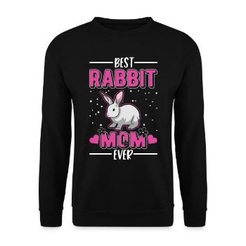 Rabbit Mama Rabbit Rabbit - Unisex Sweatshirt - black - Front - Alina (178cm) & Michal (187cm)