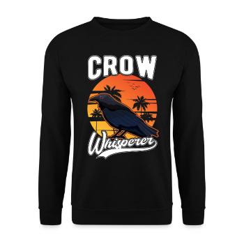Crows Whisperer Raven Raven Crow Breeder - Unisex Sweatshirt - black - Front - Alina (178cm) & Michal (187cm)