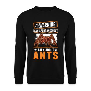 Warning Ants Ant Farm Fire Ants - Unisex Sweatshirt - black - Front - Alina (178cm) & Michal (187cm)
