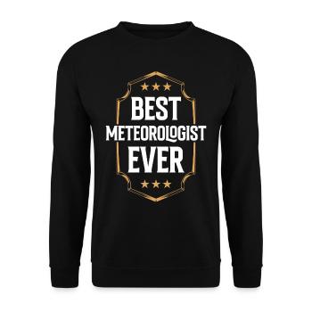 Bester Meteorologe Überhaupt Meteorologie Beruf - Unisex Pullover - Schwarz - Vorne - Alina (178cm) & Michal (187cm)