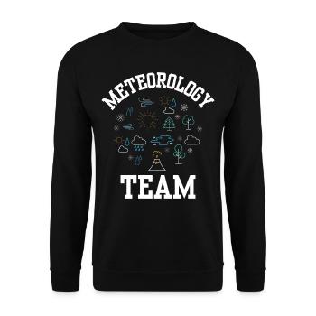 Équipe Météorologie Météorologue Prévisions météorologiques - Sweat-shirt Unisexe - noir - Devant - Alina (178cm) & Michal (187cm)