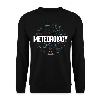 Meteorologie Wettervorhersage Meteorologe Beruf - Unisex Pullover - Schwarz - Vorne - Alina (178cm) & Michal (187cm)