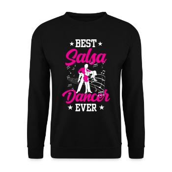 Best Salsa Dancer of All Time Dancer Dance - Unisex Sweatshirt - black - Front - Alina (178cm) & Michal (187cm)