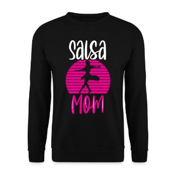 Salsa Mama Tanzen Tänzer Tanz Hobby - Unisex Pullover - Schwarz - Vorne - Alina (178cm) & Michal (187cm)