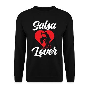 Salsa Lover Dance Hobby Dancing Dancer - Unisex Sweatshirt - black - Front - Alina (178cm) & Michal (187cm)