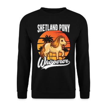 Shetland Pony Flüsterer Shetland Pony Whisperer - Sweat-shirt Unisexe - noir - Devant - Alina (178cm) & Michal (187cm)