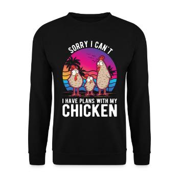 Poulets Élevage de poulets Éleveur de poulet - Sweat-shirt Unisexe - noir - Devant - Alina (178cm) & Michal (187cm)