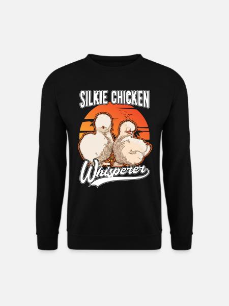 Silkie Chicken Whisperer Seidenhuhn Flüsterer - Unisex Pullover - Schwarz