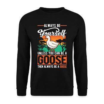 Oies Cadeau Goose Lovers Goose Éleveurs d’oies - Sweat-shirt Unisexe - noir - Devant - Alina (178cm) & Michal (187cm)