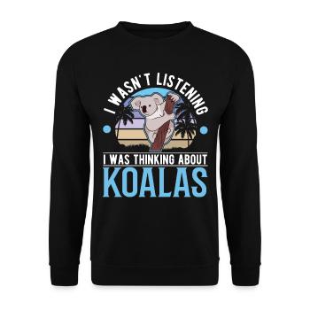 Koala lover Koala bear - Unisex Sweatshirt - black - Front - Alina (178cm) & Michal (187cm)