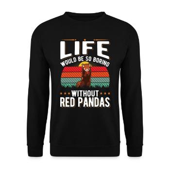 Cadeau Red Panda - Sweat-shirt Unisexe - noir - Devant - Alina (178cm) & Michal (187cm)