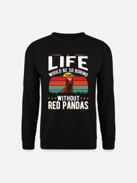 Roter Panda Geschenk - Unisex Pullover - Schwarz