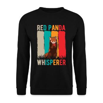 Roter Panda Flüsterer Red Panda Whisperer - Sweat-shirt Unisexe - noir - Devant - Alina (178cm) & Michal (187cm)