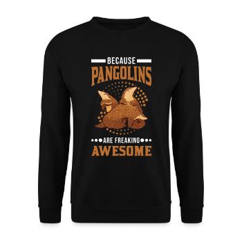 Parce que les pangolins sont géniaux - Sweat-shirt Unisexe - noir - Devant - Alina (178cm) & Michal (187cm)