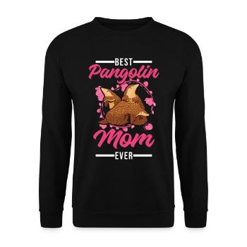 Best Pangolin Mom Ever Pangolin Mama - Unisex Pullover - Schwarz - Vorne - Alina (178cm) & Michal (187cm)