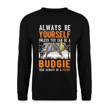 Toujours être toi-même Perruche perruche - Sweat-shirt Unisexe - noir - Devant - Alina (178cm) & Michal (187cm)