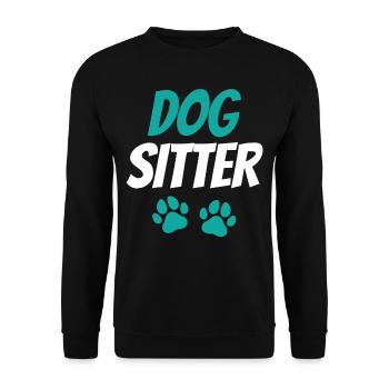 Dog Sitter Dog Sitting Dog Sitting Dog - Sweat-shirt Unisexe - noir - Devant - Alina (178cm) & Michal (187cm)