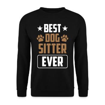 Meilleur gardien de chien jamais assis de chien - Sweat-shirt Unisexe - noir - Devant - Alina (178cm) & Michal (187cm)