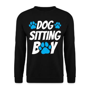 Dog Sitter Boy Dog Sitting Dog Sitting Dog - Sweat-shirt Unisexe - noir - Devant - Alina (178cm) & Michal (187cm)
