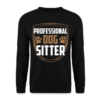 Dog Sitter Professionnel Dog Sitting - Sweat-shirt Unisexe - noir - Devant - Alina (178cm) & Michal (187cm)