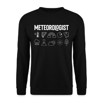 Météorologue Profession Météorologie Prévisions météorologiques - Sweat-shirt Unisexe - noir - Devant - Alina (178cm) & Michal (187cm)