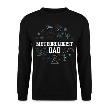 Météorologue Papa Météorologie Prévisions météorologiques - Sweat-shirt Unisexe - noir - Devant - Alina (178cm) & Michal (187cm)