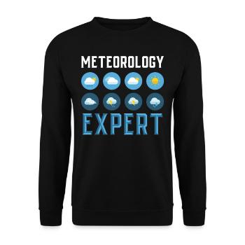 Meteorology Expert Weather Forecast Meteorologist - Unisex Sweatshirt - black - Front - Alina (178cm) & Michal (187cm)