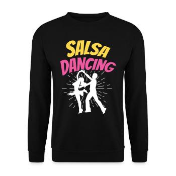 Salsa Tanzen Hobby Tanz Tänzer - Unisex Pullover - Schwarz - Vorne - Alina (178cm) & Michal (187cm)