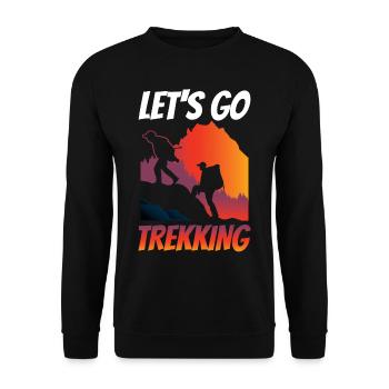 Partons trekking amateurs de randonnée randonneurs - Sweat-shirt Unisexe - noir - Devant - Alina (178cm) & Michal (187cm)