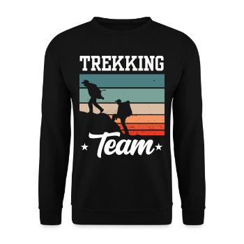Trekking Team Wanderer Hike Randonnée - Sweat-shirt Unisexe - noir - Devant - Alina (178cm) & Michal (187cm)