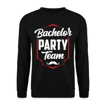 Junggesellenabschied Team Braut Junggeselle - Unisex Pullover - Schwarz - Vorne - Alina (178cm) & Michal (187cm)