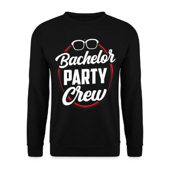 Bachelor Party Team Bachelor - Unisex Sweatshirt - black - Front - Alina (178cm) & Michal (187cm)