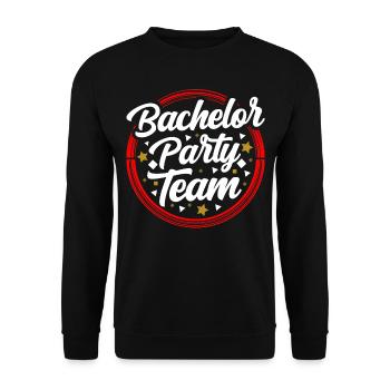 Junggesellenabschied Team Braut Junggeselle - Unisex Pullover - Schwarz - Vorne - Alina (178cm) & Michal (187cm)