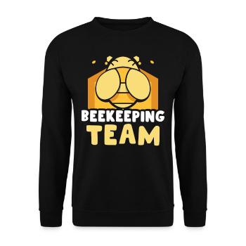Team Beekeeping Honey Beekeepers Beekeepers - Unisex Sweatshirt - black - Front - Alina (178cm) & Michal (187cm)