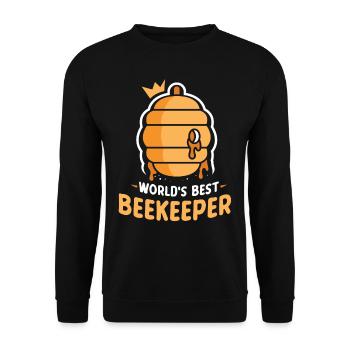 Der Beste Imker Der Welt Biene Imkerei Imkern - Unisex Pullover - Schwarz - Vorne - Alina (178cm) & Michal (187cm)