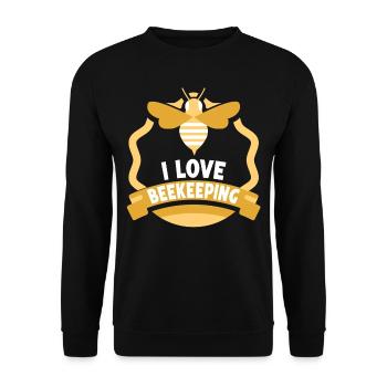 Ich Liebe Die Imkerei Imker Honigbiene Imkern - Unisex Pullover - Schwarz - Vorne - Alina (178cm) & Michal (187cm)