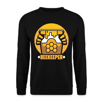 Beekeeping Beekeeping Beekeepers Honey Bee - Unisex Sweatshirt - black - Front - Alina (178cm) & Michal (187cm)